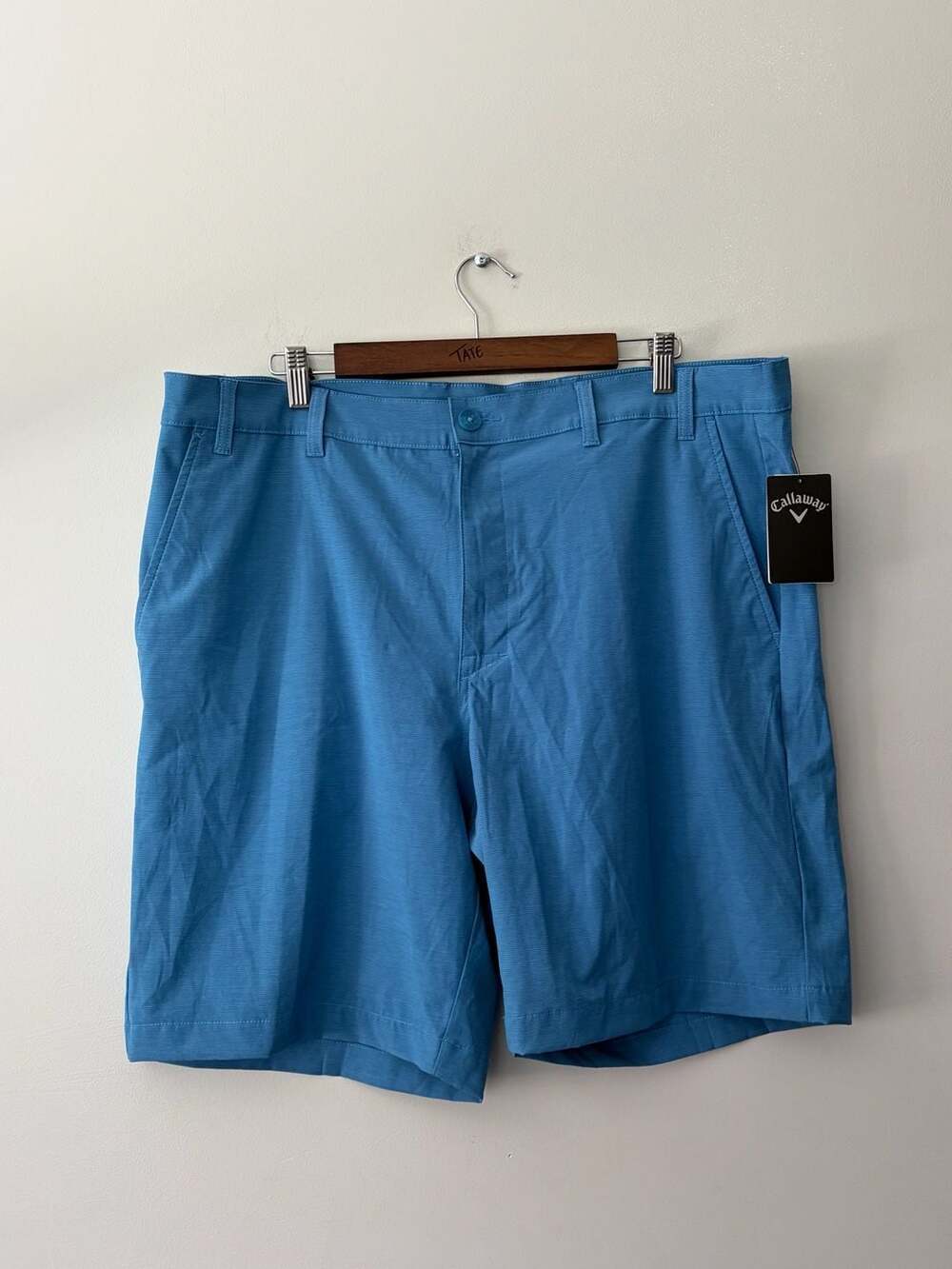 Callaway Horizontal Textured Golf Shorts in Vallarta Blue